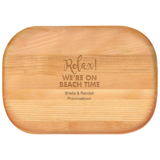 Relax We're on Beach Time Small 10-inch Wood Bar Board